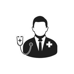 Doctor icon. Flat style vector EPS.