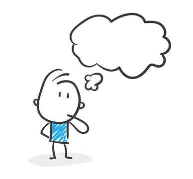 Stickman Blue: Think, Thoughts. (Nr. 55)