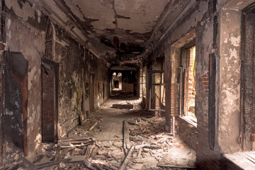 Fototapeta na wymiar abandoned house interior