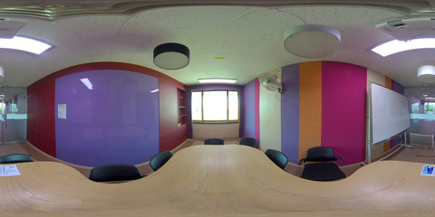 ANSAN, SOUTH KOREA – MAY, 2019: full seamless panorama 360 degrees angle view in interior of...