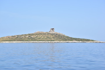 Fototapeta na wymiar isola del comune di Isola delle Femmine, Palermo. Detto anche isola di fuori, Sicilia
