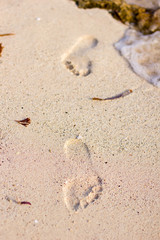 Footprint in the sand