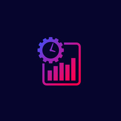 work productivity growth icon with gradient