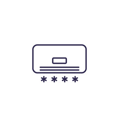Obraz premium air conditioner line icon on white