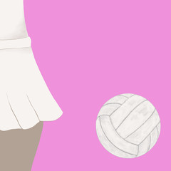 volleyball, girl with a ball, design templates