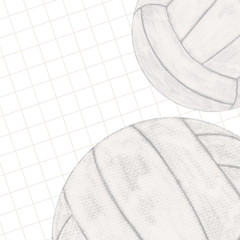 a volleyball ball, design templates, abstract illustration