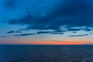 Fototapeta na wymiar Baltic sea at beautiful sunset