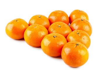 Fresh and ripe mandarin orange on white background (photos from a different angle in the portfolio)