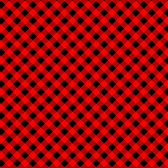 Gingham seamless red and black pattern. Texture from squares for plaid, tablecloths, clothes, shirts, dresses, paper, bedding, blankets, quilts and other textile products. Vector illustration EPS 10