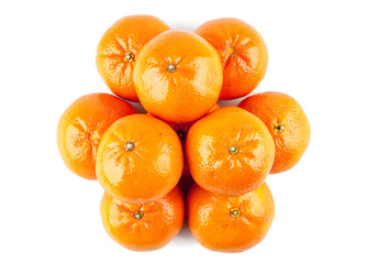 Fresh mandarin orange on white background (photos from a different angle in the portfolio)