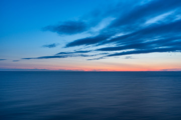Baltic sea at beautiful sunset