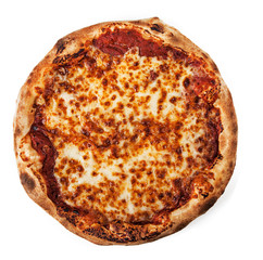 Pizza Margherita on a white background