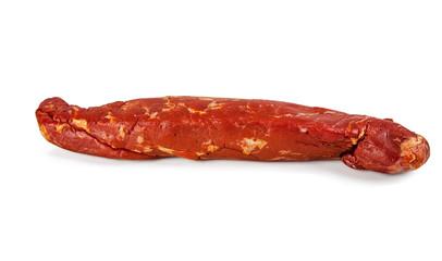 Ripened tenderloin on a white background.