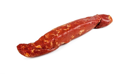 Ripened tenderloin on a white background.
