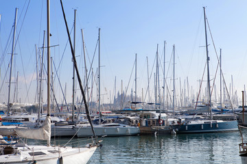 Fototapeta na wymiar Palma de Mallorca Spain harbor