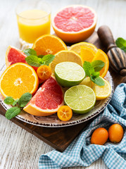 Fresh citrus fruits