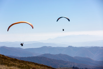 paraglider in sky