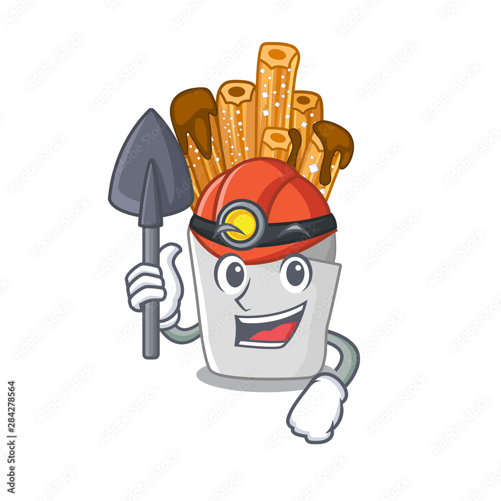 Sticker Miner bakery churros in mascot plastic bag