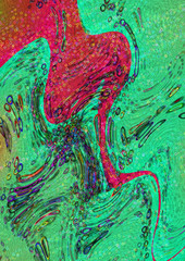 abstract red green  shapes texture background . Bright colorful pattern	