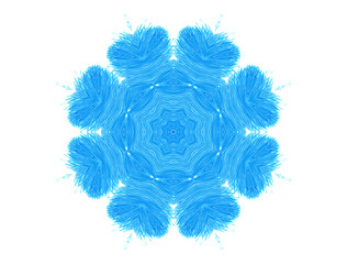 Abstract blue concentric pattern shape