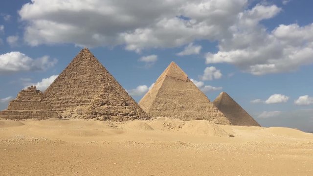 views of the Pyramids of Giza (Egypt)