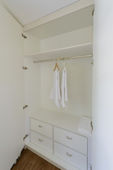 Fototapeta na wymiar white wardrobe closet