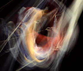 Gymnastics competitions shot with a long shutter speed.