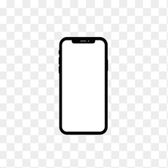 phone front isolated on white background