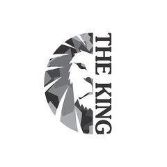 king lion endangered species logo sign vector - 284282337