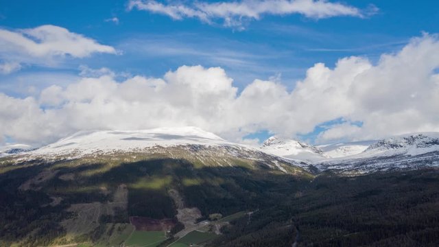 A timelapse video. Clouds passing over the valley, near Utvik, Norway.