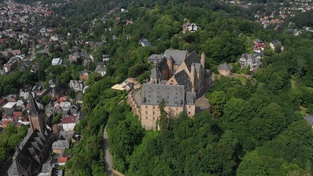 Marburg in Hessen von oben 