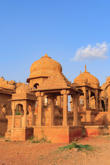 Jaisalmer,India,9,2007;Cenotaphs of Bada Bagh, a large desert garden