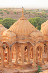 Jaisalmer,India,9,2007;Cenotaphs of Bada Bagh, a large desert garden