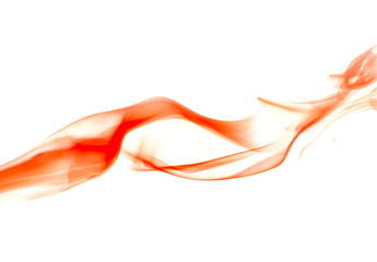 Red smoke on white background