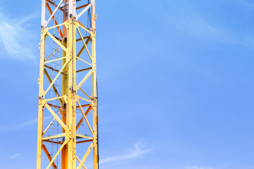 Fototapeta na wymiar tower crane pole construction industry