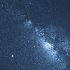 Milky Way stars photographed with astronomical telescope. My astronomy work.