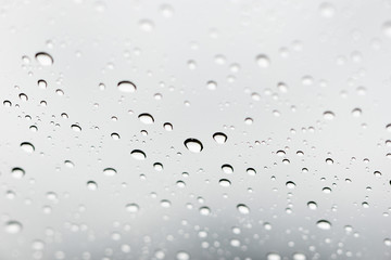 Natural water drop background on glass. 