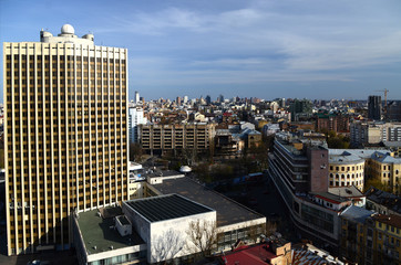 April 13, 2015 - Panorama of Kyiv from the height of a bird's flight. Kyiv, Ukraine