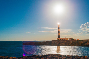 Artrutx Lighthouse in Minorca, Spain.