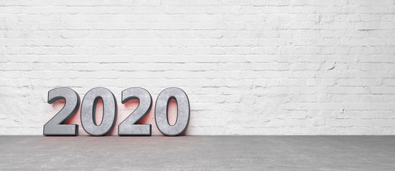 happy near year 2020 symbol - 3D Illustration