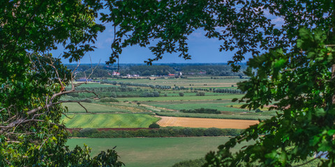 Dutch polder landscape seen from hill