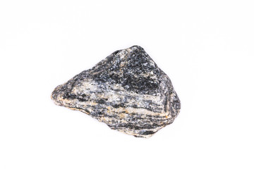 Natural gray stone isolated on white background