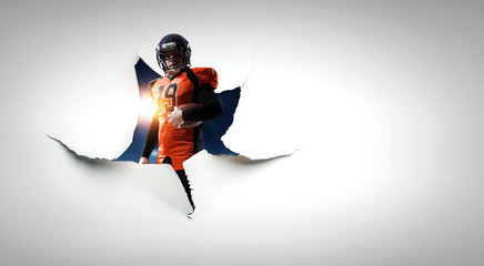 Paper breakthrough hole effect and american football