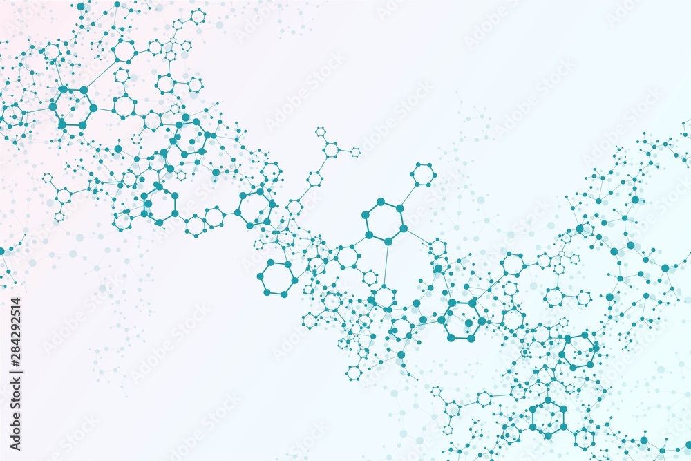 Poster modern futuristic background of the scientific hexagonal pattern. virtual abstract background with p