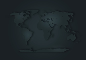 World digital outlined map background