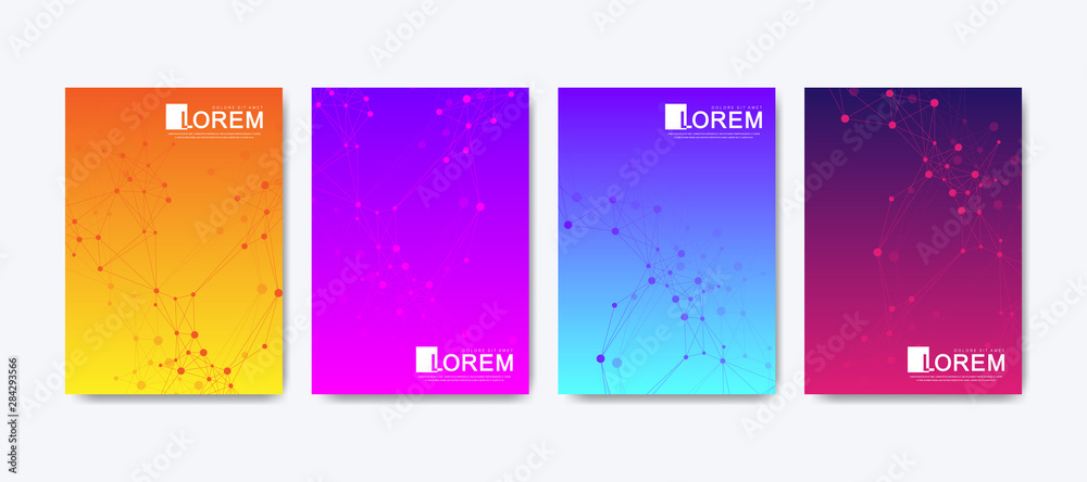Poster Modern colorful bright abstract gradient line pattern background cover design. Trendy vector template for web, brochure, leaflet, flyer, cover, banner, poster. Cool gradients. Vivid vibrant color