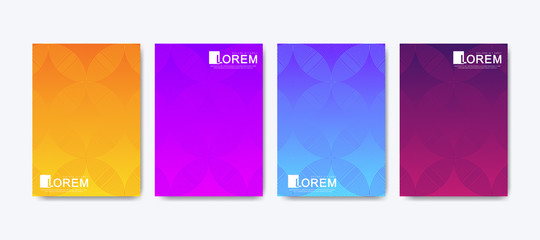 Fototapeta premium Modern colorful bright abstract gradient line pattern background cover design. Trendy vector template for web, brochure, leaflet, flyer, cover, banner, poster. Cool gradients. Vivid vibrant color