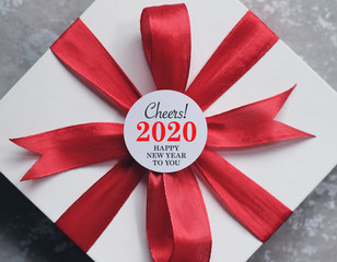 Cheers 2020 happy new year with gift.