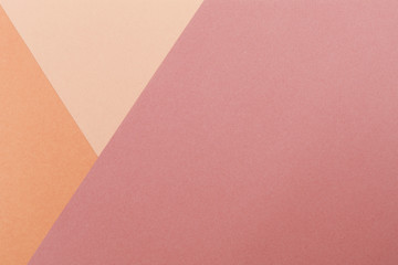 Paper Purple, yellow, orange, pastel empty background, geometrically located. Color blank for presentations, copy space.