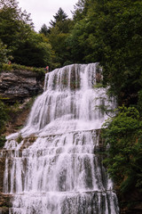 Fototapeta na wymiar Waterfalls in Jura, hedgehog waterfalls